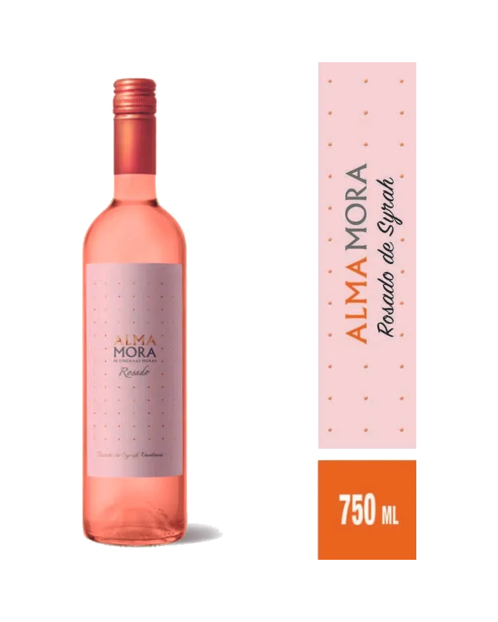 Imagen de ALMA MORA V Rosado de Syrah x 750 c.c.
